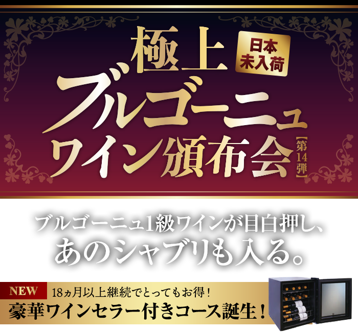 極上ブルゴーーニュワイン頒布会(第14弾) 送料無料 先着80名様限定