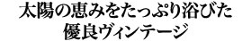 太陽の恵みをたっぷり浴びた優良ヴィンテージ