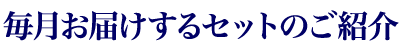 毎月お届けするセットのご紹介