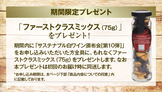期間限定 ファーストクラスミックスプレゼント!  2026年9月17日（木）締切